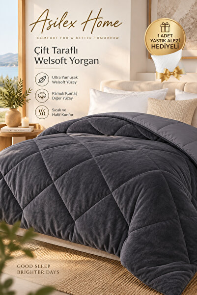 Asilex Home Collection Single Welsoft Quilt Premium Double-Sided Cotton Fabri...