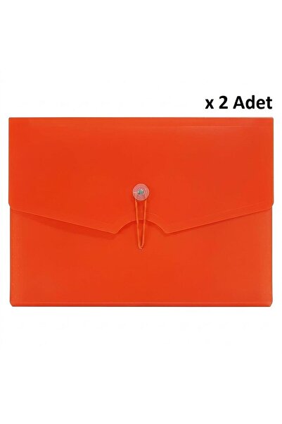 Bigpoint Bellows File with 13 Pockets, Elasticated A4 Orange X 2 Pieces