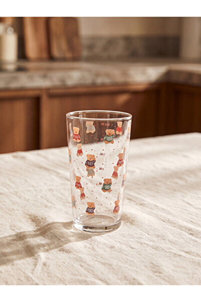 LC Waikiki Teddy Bear Printed Glass Water Cup Set 550 ml from Uzg Store for S...