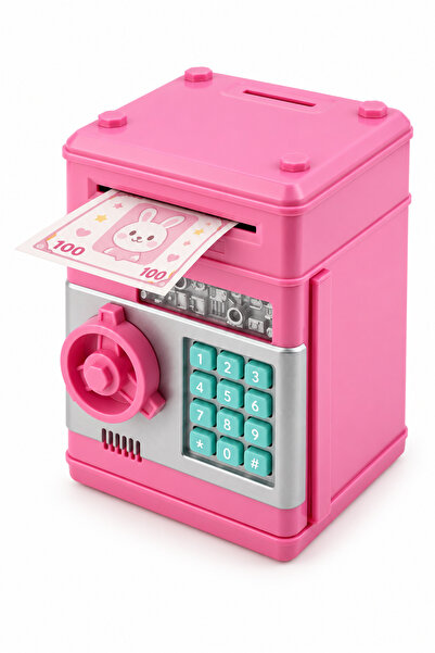 İlknurtoys İlknur Toys Şifreli Otomatik Kağıt Para Çeken Elektronik Kasa Kumb...