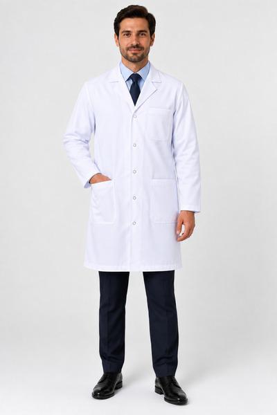 WOOLY LIFE Beyaz önlük Doktor hemşire eczacı önlüğü doktor önlüğü erkek