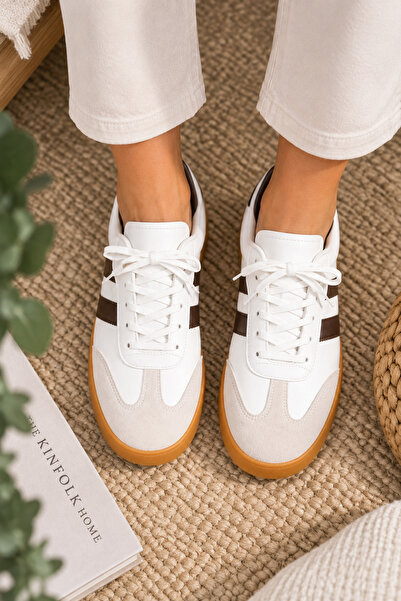 LUFFO Unisex Κρεμ καφέ καθημερινά σχολικά αθλητικά παπούτσια