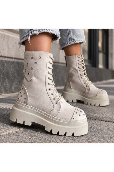 Tress Fashion Γυναικείες Μπότες / Masha Μπεζ PN