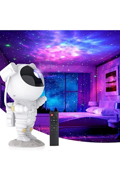 C&On Design Astronot Projektör - Yıldızlı Gökyüzü Gece Lambası, LED Projeksiy...