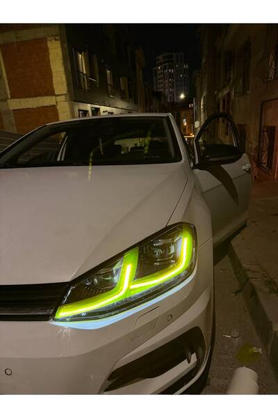 ARKT STİCKER Wolkswagen Golf 7,5 Gündüz Led Sticker Set Koyu Sarı