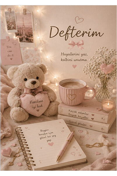 Liamir Studio Notebook, A5 Kareli Defter 50 Yaprak, 100 Sayfa, Laminasyon Kap...