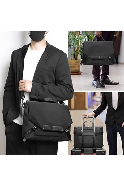 AZONEE Laptop Bag, 15.6 inch Waterproof Messenger Bag, Briefcase Shoulder Bag, Bussiness Carrying Ha