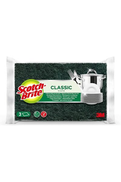Scotch Brite Scotch-Brite Heavy Duty Classic Scouring pad, 3 units/pack | Kit...