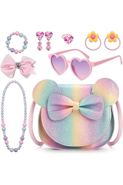 KASTWAVE Girls Shoulder Bags Set, Cute Kids Purse Crossbody Bags, Toddler Gir...