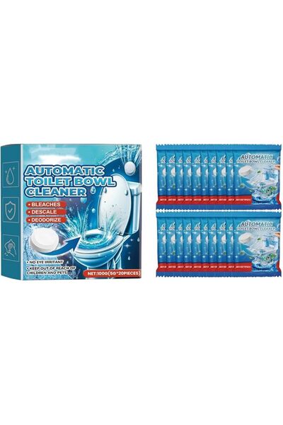 NALACAL Pack of 20 Cistern Cleaner Tabs, Toilet Descaler & Cleaner for Stubbo...