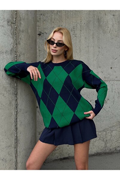 Şeker Portakalım T3027 Baklava Patterned Sweater