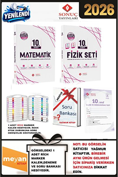 Sonuç Yayınları 10.Sınıf Matematik ve Fizik Modüler Set (Maarif Model)...HEDİYELİ