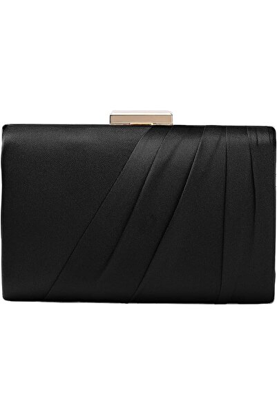 GENERAL Pleated Satin Clutch Purse For Women Wedding Bridal Clutch Bag Prom P...