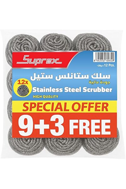 SUPREXX Suprex Premium Silk Stainless Steel Scrubber – Heavy Duty Steel Wool ...