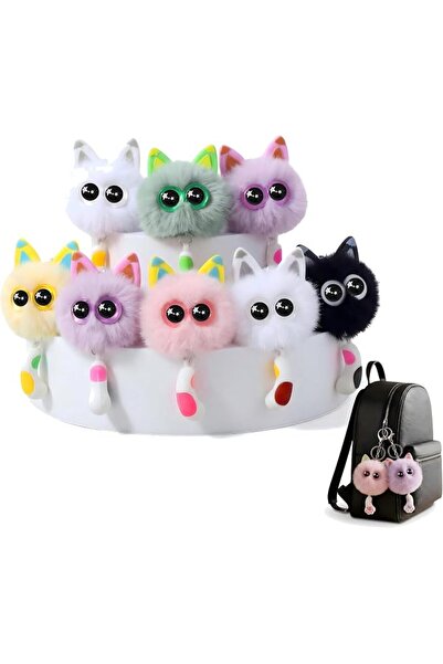 TERRIFI 12 Pcs Cute Cat Plush Keychains Bulk, Cute Plush Bag Charms for Kitty...