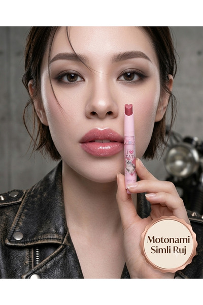 Kozmetik Motomami Series Glitter Lipstick - Heart-Shaped Sparkling Moisturizi...