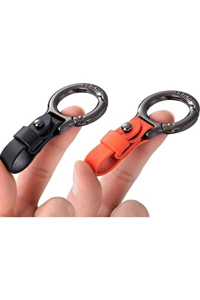 SWIUKPHE Genuine Leather Keychain for Men Women, 2 Pack Durable Car Key Strap...