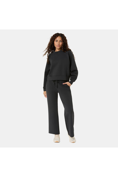 Asics NAGINO REFINED TEXTURE SWEAT FLARE PANT Kadın Black/Obsidian Grey Eşofm...