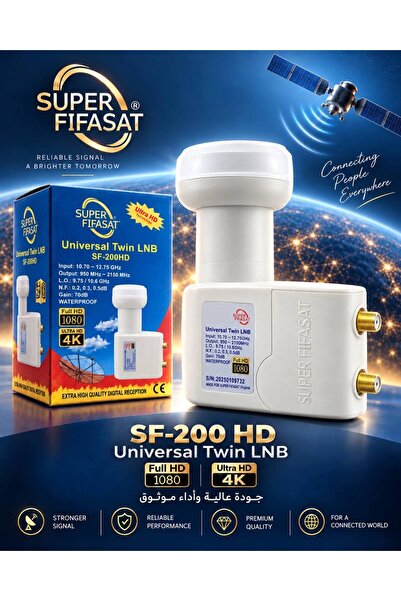 SUPER FIFASAT Dual Output Satellite Lnb Sf-200 Hd - Universal Twin Lnb with 2...