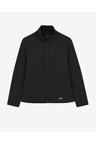 SKECHERS W FITTED SOFTSHELL TURTLE NECK Jacket Kadın Siyah Ceket S2620143-3817