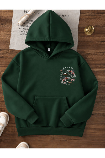 COHERENT Unisex Men/Women Tokjapanyo Colorful Custom Printed Cotton Oversize Hooded Sweatshirt