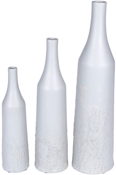 Herdekora Set de 3 vaze decorative din ceramică, nisipiu, verde mentă