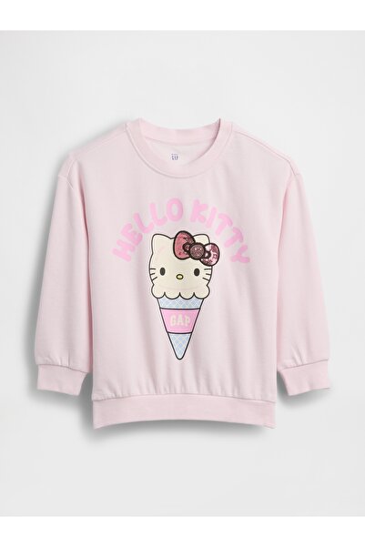GAP Kız Bebek Açık Pembe VintageSoft Hello Kitty Sweatshirt