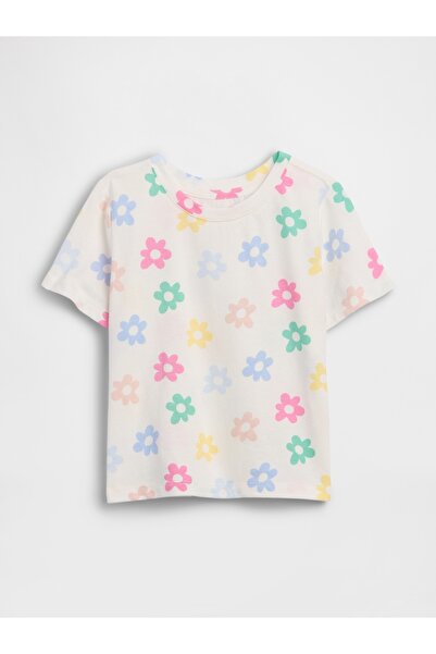 GAP Kız Bebek Beyaz Mix & Match Baskılı T-Shirt