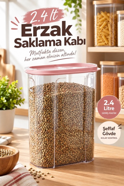 2.4 lt Erzak Saklama Kabı