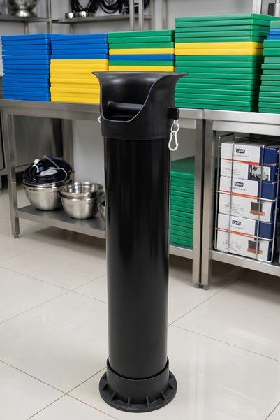 Coffee Commercial Knock Box Knock Tube Bin | Espresso Grounds Waste Container with Removable Non-Slip Base for Café & Barista