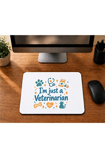 Mor Mürekkep Podloga za miša sa veterinarskom tematikom - Poklon za veterinar...