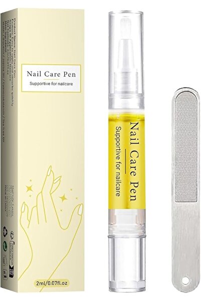 Funinside Nail Growth Oil Pen 2 Pack with Nail File, Natural Cuticle Oil Mois...