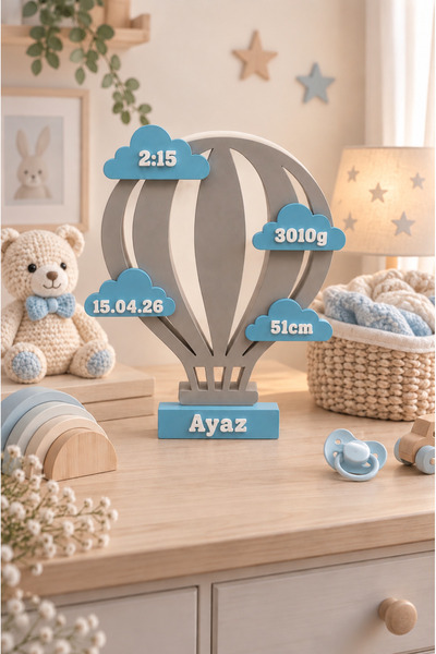 Genel Markalar 🎈 Kişiye Özel Bebek Doğum Bilgileri – Dekoratif 3D Balon