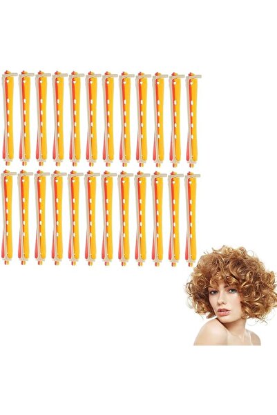 GENERAL 24-Piece Hair Perm Rods with Rubber Bands, Hair Styling Natural Hair ...