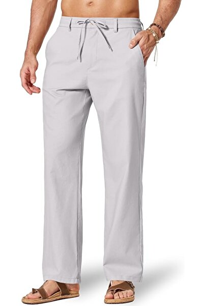 COOFANDY Men's Cotton Linen Pants [Relaxed Fit] Casual Drawstring Dress Pants...