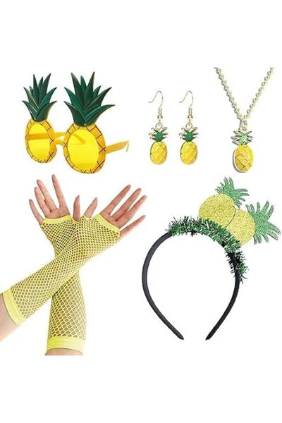 KASTWAVE Pineapple Costume Set, Hawaiian Fancy Dress Kit, Pineapple Theme Par...