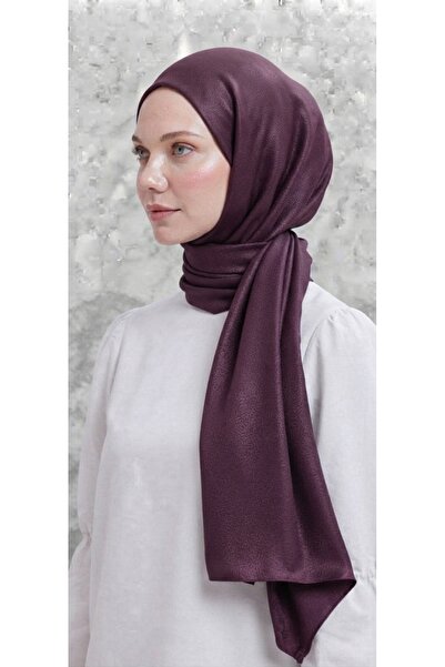Alivascarf Krınkıl Shawl Breathable, Flexible and Easy to Shape Lightweight Design Silky Fabric Made of Cocoon Cotton Plum Purple 90 X 195