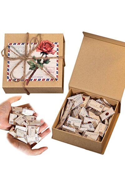 GENERAL 1 Set Love Letter Box Set with Nalcal Envelopes - 4X4X2 Inch Mini Car...