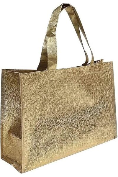 LeoClaw Leo Star HHB-3407-G-JT Premium Non-Woven Tote Bag, Metallic Gold