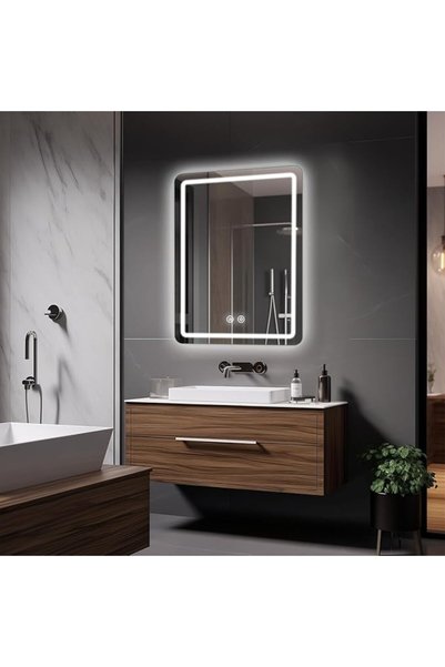 XICEN مرآة حمام LED، مرآة حائط مضادة للضباب مقاس 20×28 بوصة مع إضاءة قابلة لل...