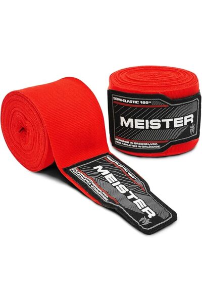 Meister لفافات يد شبه مرنة للبالغين بطول 180 بوصة لرياضات الفنون القتالية الم...