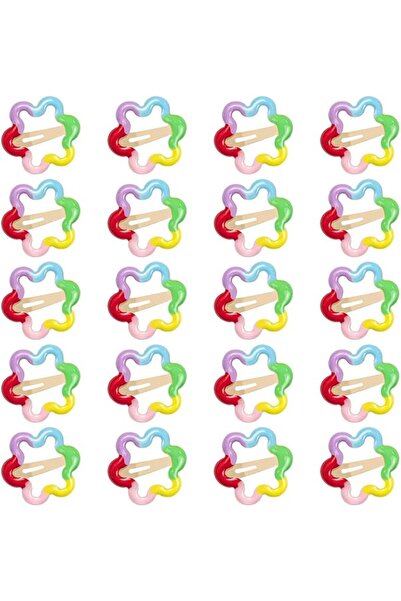 ALMEKAQUZ 20Pcs Rainbow Hair Clips for Women Girl, Cute Hair Barrettes for Wo...