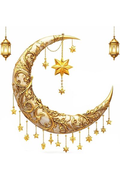 GENERAL ديكور جداري لرمضان من LCHYI، لافتة رمضان من البي في سي مقاس 11.5×9.84...