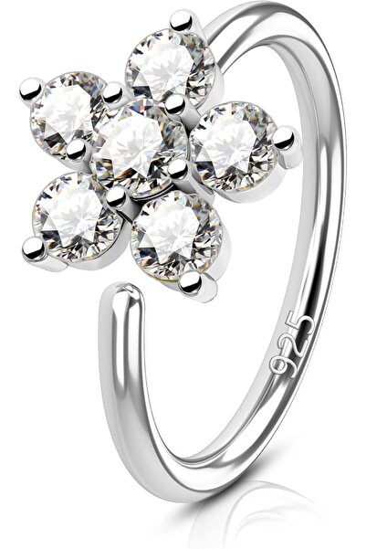 GENERAL COCHARM 14K Gold Plated Nose Ring Hoop 20G Flower Nose Ring Nostrial ...