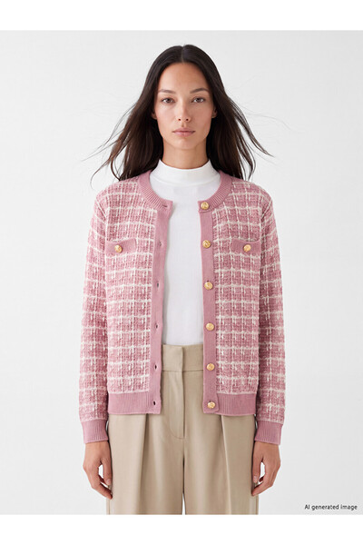 LC Waikiki Esvab • Modern & Distinctive Zero Roba Collar Checkered Embroidere...