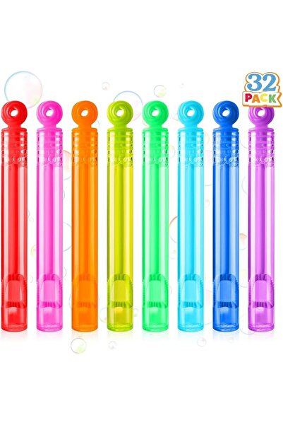 KASTWAVE Mini Bubble Wands, 32 Pack in 8 Colors, Fun Party Favors for Kids, G...
