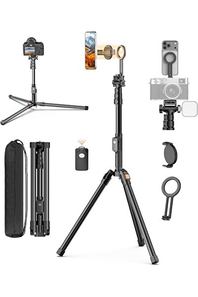 GENERAL XXZU 187cm Magnetic Phone Tripod with Remote Control & Phone Holder