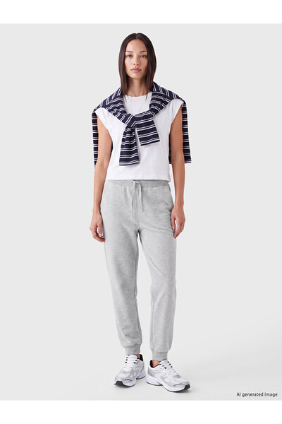 LC Waikiki Rmz Gi̇yi̇m Farkiyla Women's Jogger Sweatpants with Waist Drawstring