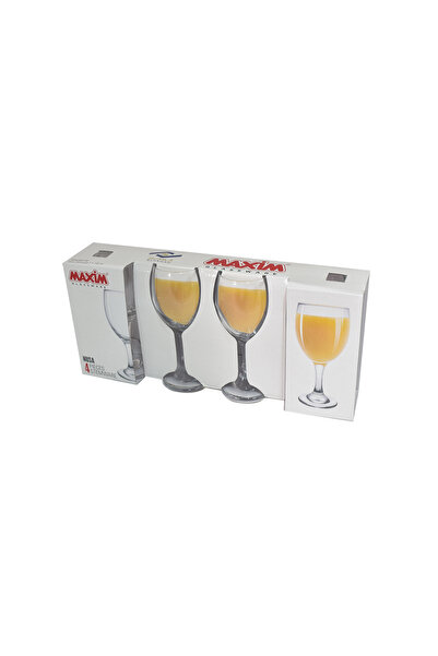 Generic Transparent Glass Juice Cups Set with Base, 4 Pieces, 190ml MAS8416