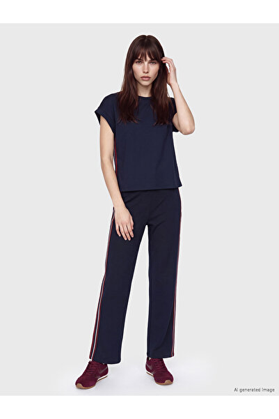 LC Waikiki Özmarka New Season Navy Blue Soft Touch Women's Sweatpants with El...